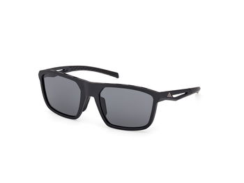 Das Bild zeigt die Adidas Sport Sonnenbrille SP0111 02A leicht seitlich.